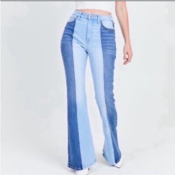 Altar'd State Blue Flare Jeans - Picture 1 of 9